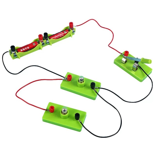 Primary School Science Experiment Box Physical Electrical Equipment Series Parallel Bulb Manual Circuit Production Set