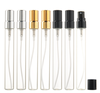 Flacon de parfum rechargeable en verre givré avec bouchon à vis en aluminium, gamme 2ml-10ml, vaporisateur de poche pour test