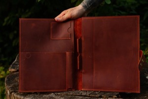 Premium Quality Genuine Leather <b>Laptop</b> Sleeve Protective <b>Cover</b> <b>for</b> Office Use Standard Bag <b>for</b> Device - Product Image 3