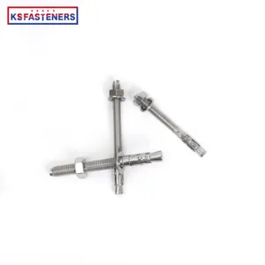 4.8/ 8.8/ 10.9/ 12.9 Grade Wedge Anchor Stainless Steel SS304/316 Galvanized Expansion Wedge Anchor Through Bolts