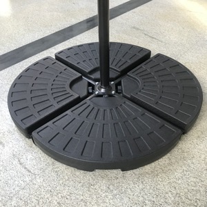<span class=keywords><strong>Base</strong></span> de sombrilla de plástico <span class=keywords><strong>hdpe</strong></span> para patio, <span class=keywords><strong>base</strong></span> de sombrilla de compensación cantilever de 52/66kgs, 4 piezas - Product Image 5