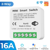 Module de commutation intelligent sans fil WiFi universel YDD Alexa Google Home Mini DIY Tuya, système de commande à distance 16A 240V 100-300m 2 voies