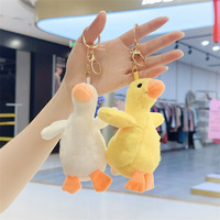 Pendentif en peluche canard couveuse créatif, jouet anti-stress à presser, poupée oie farceuse, porte-clés, breloque de sac, cadeau, vente en gros, personnalisable