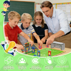 Jeux de fête personnalisés pour enfants, jeu de football avec figurines, tuiles magnétiques, briques de construction compatibles - Product Image 6