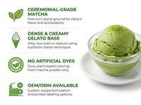Poudre de crème glacée au matcha, ingrédient au thé vert pour la fabrication de desserts glacés
