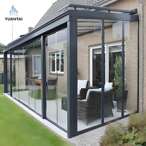 Extension de maison Yuantai, toit en pente, véranda en verre imperméable, jardin, aluminium préfabriqué, balcon, véranda, montage facile, utilisation hôtelière - Product Image 1