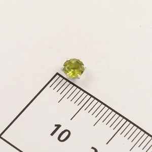 Aretes de Plata Esterlina 925 con Peridoto Verde Natural en Forma Redonda, Joyería Semipreciosa de Proveedor a Precio de Mayoreo - Product Image 4