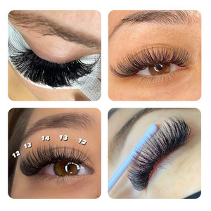 Sợi Hàn Quốc Pbt Sợi Tự Nhiên Dài Khối Lượng Lash Mở Rộng Khay 0.02 0.03 0.05 Cao Cấp Màu Đen Mờ 22Mm 25Mm Bán Buôn Khay - Product Image 4