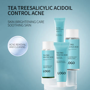 Coffrets de soins de la peau à l'acide salicylique pour le contrôle du sébum et l'éclaircissement de la peau, nettoyant visage, soin de la peau à l'arbre à thé, marque privée - Product Image 2