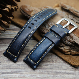 Bracelet de montre en cuir huilé de luxe 18/20/22/24 mm, style <span class=keywords><strong>vintage</strong></span>, 5 couleurs disponibles, fabrication artisanale, option de logo personnalisé - Product Image 5