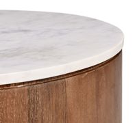 Table basse ronde en bois de luxe moderne, facile à nettoyer, pour appartement, salon, meubles