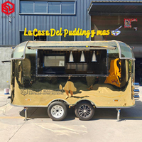 Cuisine mobile pour la crème glacée, le café et les hot-dogs Idéal pour les boutiques pop-up et les événements Food Truck Vintage Food Trailer