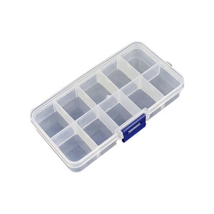 <b>Small</b> 10 Compartment Transparent <b>Storage</b> <b>Box</b> With Detachable Dividers For Desktop Organization And <b>Small</b> Accessories - Product Image 3