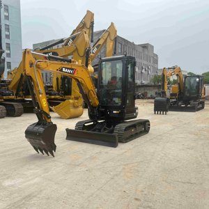 Mini-excavatrice SY35U à oscillation de queue zéro avec moteur Kubota D1105 - Product Image 1