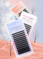 MASSCAKU Camellia 3D 4D 5D Extensions de cils en forme de W 0,07 mm Courbure C/D Longueurs variées Faux cils 5D en forme de W