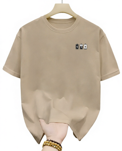 เสื้อยืดโอเวอร์ไซส์ผู้ชาย แขนสั้น คอกลม พิมพ์ลาย สตรีทแวร์ลำลอง ดีไซน์โลโก้แบตเตอรี่ด้านหน้า ขายส่ง ผ้าฝ้าย 100% แบรนด์ดัง - Product Image 1