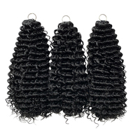 Extensions de cheveux en fibre protéinée de haute qualité, effet plumes, ondulations profondes, 170g/paquet, 16 pouces, mèches pré-tressées à pointe plumeuse