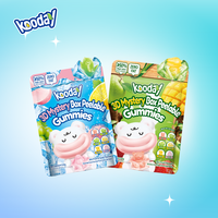 3D Dieren Peelable Freeze Gummies Eetbare buitenlaag met een veerkrachtige, kauwbare textuur, individueel verpakt. Ideaal voor dagelijkse traktaties.