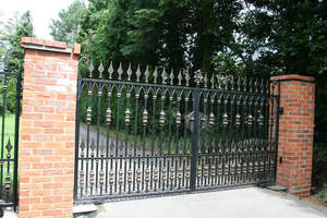 Portes extérieures modernes Porte principale en métal Portes en fer Porte d'<span class=keywords><strong>entrée</strong></span> grill forgé - Product Image 6