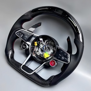 Volante Deportivo de Fibra de Carbono con LED para <span class=keywords><strong>Audi</strong></span> B9 A4l A5 A3 A4 S5 A6L A8 Q8 SQ8 S3 S4 RS3 RS5 RS7 RS6 - Product Image 3