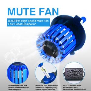 <span class=keywords><strong>Bombilla</strong></span> de Faro <span class=keywords><strong>LED</strong></span> Motoled H4 HS1 <span class=keywords><strong>H7</strong></span> P15D H6M AC/DC 120W 16000LM de Luz Alta y Baja para Motocicletas, Coches, Todoterrenos, ATV, UTV - Product Image 5