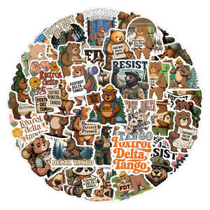 ZY3613C 50 pièces Nouveaux autocollants décoratifs imperméables en PVC pour guitare, ordinateur portable, design graffiti personnalisable - Product Image 2