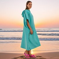 Couleur unie légère sans sable à séchage rapide super absorbante en microfibre pour changer de poncho