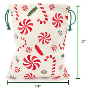 Custom Logo Printed Organic Cotton Drawstring <b>Bag</b> Merry <b>Christmas</b> Santa Sack <b>Christmas</b> <b>Gift</b> <b>Bag</b> - Product Image 3