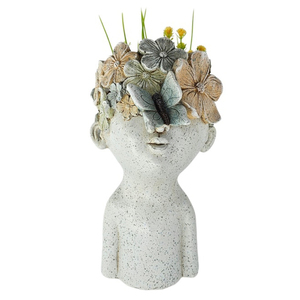 Nouvelle Arrivée Usine : Pot <span class=keywords><strong>de</strong></span> Fleurs <span class=keywords><strong>en</strong></span> Résine <span class=keywords><strong>Tête</strong></span> <span class=keywords><strong>Humaine</strong></span>, Sculpture Florale Nordique, <span class=keywords><strong>Vase</strong></span> Décoratif pour Jardin Intérieur et Maison - Product Image 3