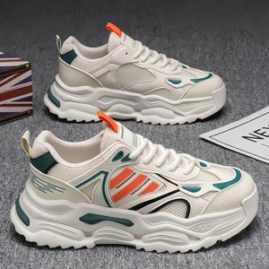 Men's Trendy Casual Sports Thick Soled Shoes Are Fashionable, Versatile, Anti Slip, Breathable Mesh Fabric - Product Image 4