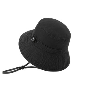 Fisherman's <b>Hat</b> Black Cotton Canvas Foldable Unisex Sun Protection <b>Summer</b> Outdoor - Product Image 1