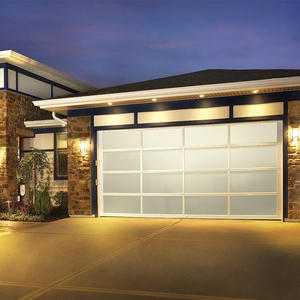 باب مرآب تجاري عالي الجودة برسومات جرافيكية لون أسود من الألومنيوم - Product Image 4