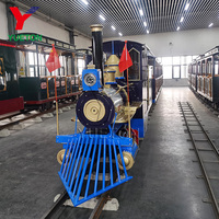 Train miniature à vapeur attrayant pour parc d'attractions à vendre