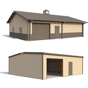 Tùy chỉnh công nghiệp-phong cách ngoài trời thép kim loại lưu trữ nhà kho cho xe nhà để xe sân sau vườn hoặc trang trại - Product Image 1