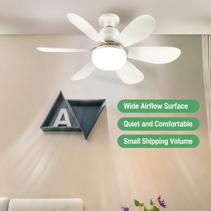 6 Blades Ceiling Fan with Light <b>Remote</b> <b>Control</b> Silent LED Ceiling Fan Dimmable App <b>Control</b> Modern Home Ceiling Light Fan - Product Image 1
