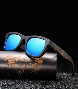 china wholesale for women men customized logo engraved temples Polarized UV400 full wooden wood sunglasses sun glasses shades