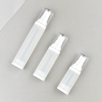 Flacon pompe en acrylique pour soins de la peau, portable, de luxe, sans cylindre, 15 ml, 30 ml, 50 ml, 100 ml, flacon sous vide givré, vente en gros