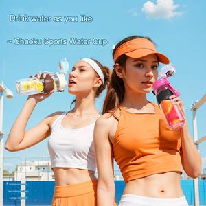 600ml BPA-Free Double Straw Sports Bottle PPSU Leak-Proof <b>Cup</b> Portable Athletes Students Free Sample Available Refrigerator DGHX - Product Image 2