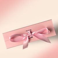Boîte cadeau magnétique rose, emballage de luxe haut de gamme, logo personnalisé, ruban en satin, carton recyclable, livraison rapide pour les cadeaux de fêtes