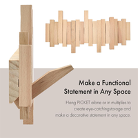 Meilleures ventes : Porte-manteau mural rabattable en bois naturel, design piano, pour serviettes, vestes et sacs à dos
