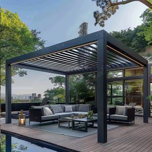 Tuin 2026 Pergola Bioclimatique Aluminium 6X3 Waterdicht Paneel Buitenshuis Elektrische Bioklimatische Aluminium Pergola - Product Image 1