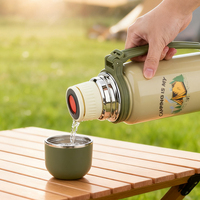 Vaso de Viaje con Aislamiento al Vacío de Acero Inoxidable 316 de 1200 ml, Botella de Agua Segura de Grado Alimenticio para Viajes y Campamentos