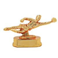 Nicro Trophées de football en résine dorée de luxe, médailles et plaques personnalisables, en alliage, faible MOQ, pour récompenses de matchs de football, cadeaux souvenirs et coupes de vainqueur