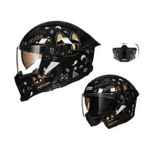 Casque modulaire rétro certifié Security 3C DOT, convertible intégral et trois-quarts, pour la conduite à moto - Product Image 5