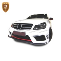 FRP + fibre de carbone matériel PD Style voiture carrosserie Kit pare-chocs de voiture pour Benz classe C 2012-2014 W204 Wagon Version