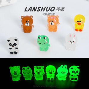 Juego de resina Lanshuo con figuras de animales que brillan en la oscuridad, para manualidades, joyería, decoraciones coleccionables. - Product Image 1