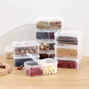 Spice <b>Storage</b> Box Rectangle Airtight Clip On Lid <b>For</b> Solid Seasonings <b>Kitchen</b> Use - Product Image 1
