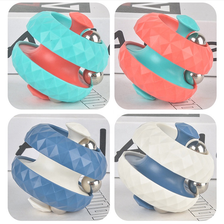 Rotating Magic Bead Fingertip Toys Pinball Orbit Gyro Fun Cube Creative Deformation Novel Strange Fingertip Decompression Toys