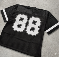 Maillot de football d'été personnalisé de haute qualité, coupe ample, séchage rapide, 100 % polyester tricoté, col en V, avec impression de lettres pour homme
