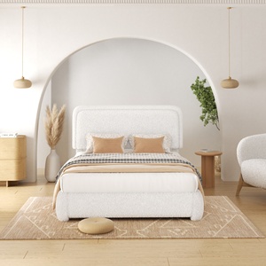 Juego de Muebles de Dormitorio Europeo, Cama King <span class=keywords><strong>Size</strong></span> de Lujo, Cama <span class=keywords><strong>Queen</strong></span> <span class=keywords><strong>Size</strong></span> Moderna con Almacenamiento, Estructura de Cama Doble Tapizada - Product Image 2